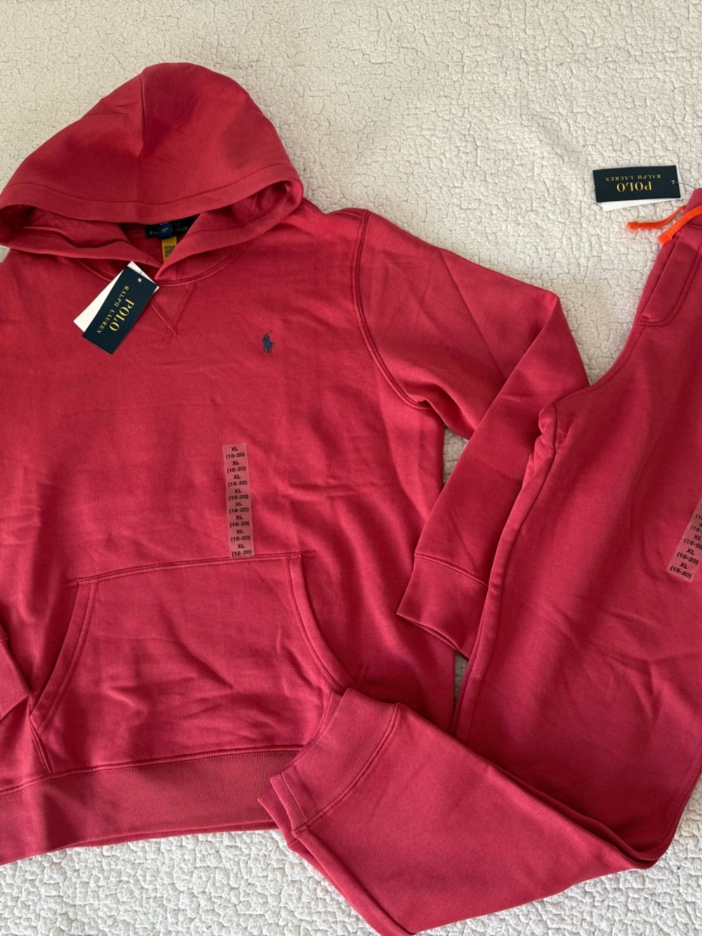 Polo by Ralph Lauren Rust boys girls Matching Hoodie & Joggers Set